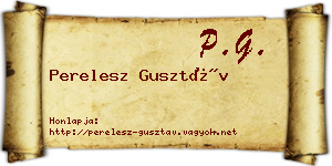 Perelesz Gusztáv névjegykártya